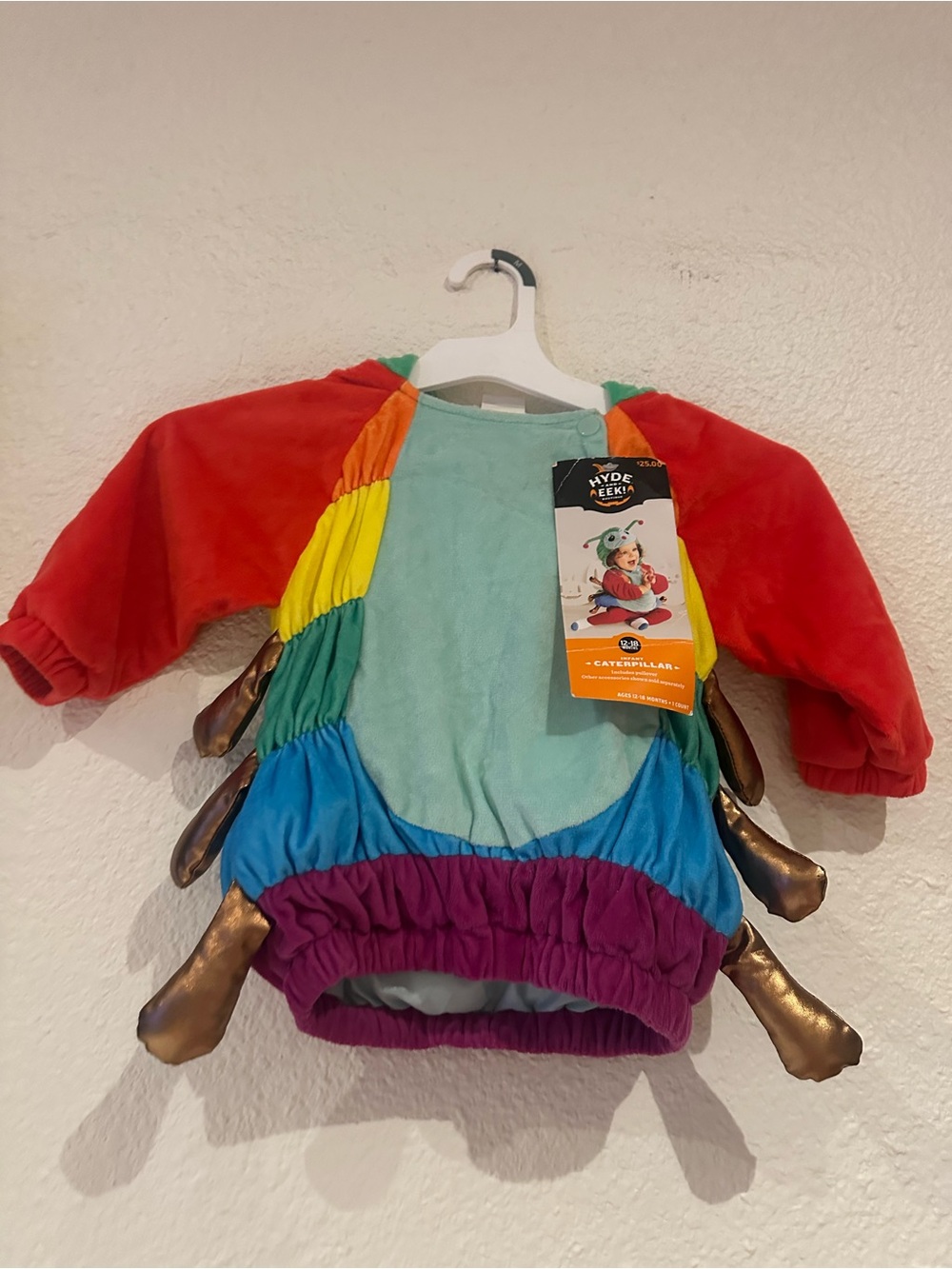Hyde & Eek! Kids Rainbow caterpillar Costume - Multicolor
